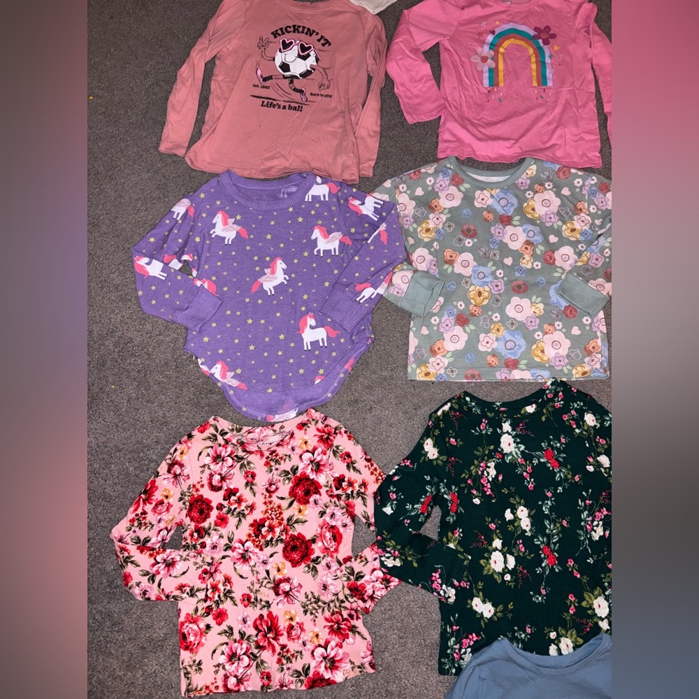Toddler Winter Long Sleeve Shirt Lot – Size 4T (11 Pieces) - Picture 2 of 6